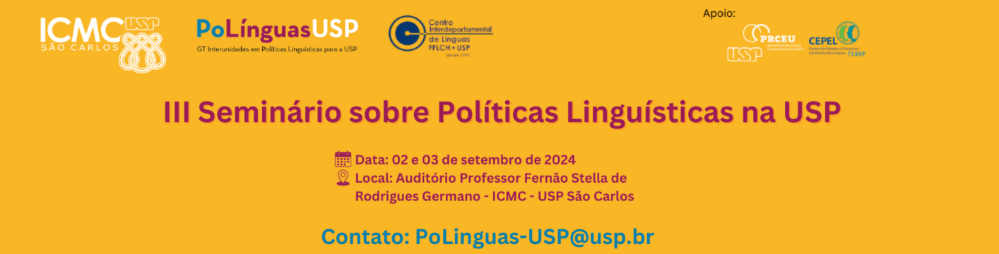 Banner III Seminário sobre Políticas Linguísticas.png